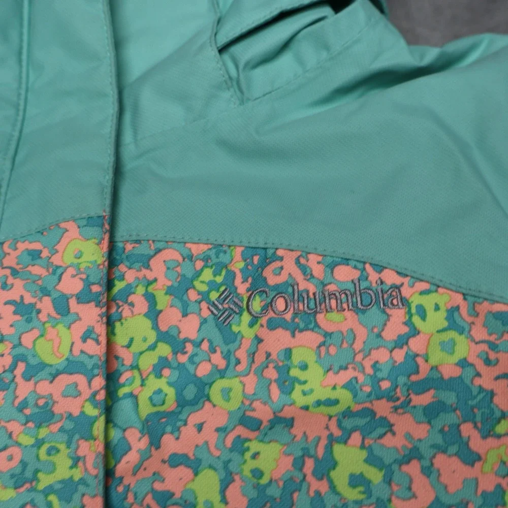 Columbia Jacket Girls Large 14/16 Green Bugaboo II Floral Print Full Zip Winter‎